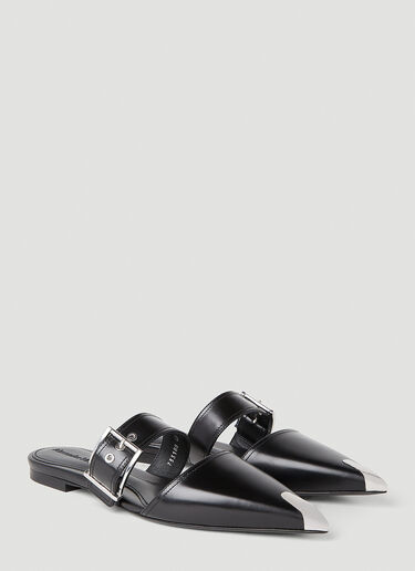 Alexander McQueen Punk Flat Mules Black amq0251024