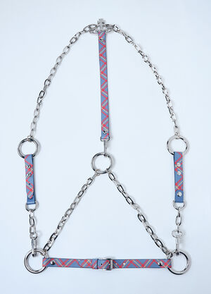 Vivienne Westwood Stud Belt Chain Harness Blue vvw0259039