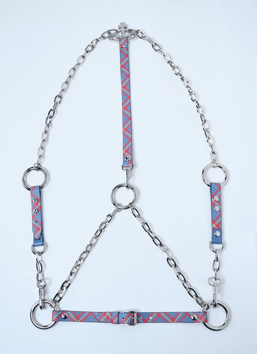 Vivienne Westwood Stud Belt Chain Harness Blue vvw0259014
