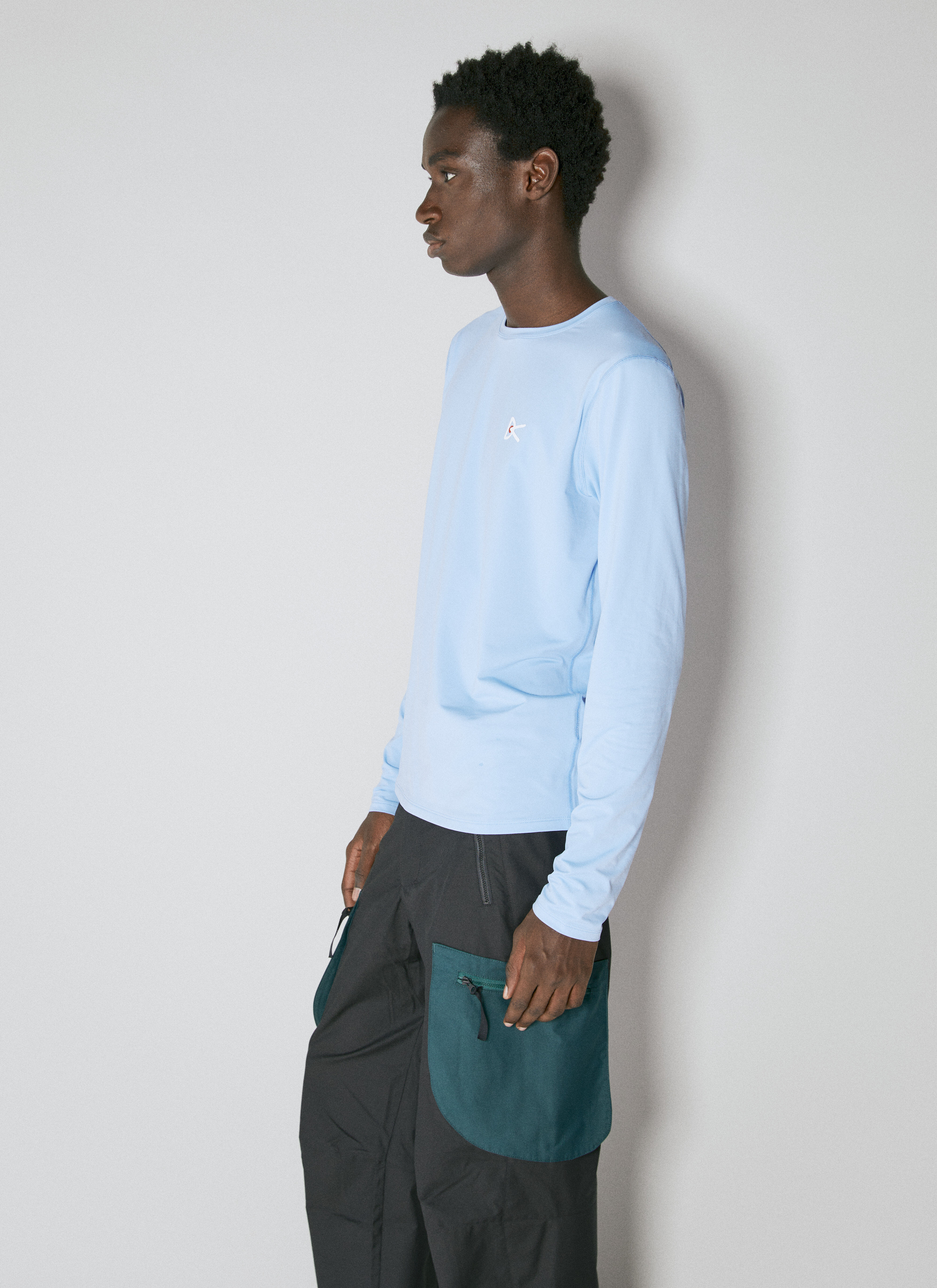 District Vision Men s Lightweight Base Layer Top in Blue LN CC