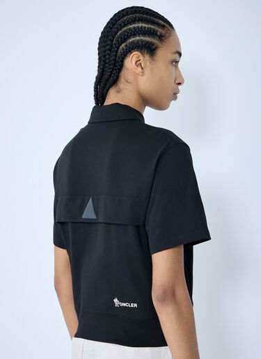 Moncler Grenoble Logo Motif Polo Shirt Black mog0259005