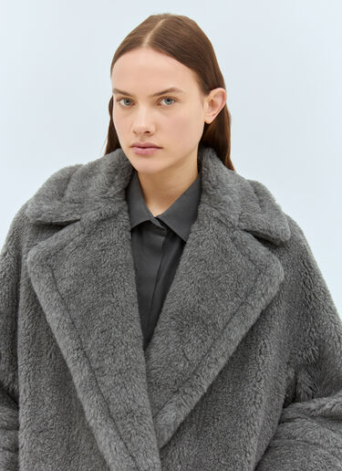 Max Mara Oversized Alpaca And Wool Teddy Coat Grey max0258035