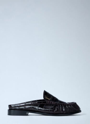LN-CC® - Saint Laurent: Le Loafer Mules - Dark Brown Saint Laurent Le Loafer Mules Dark Brown sla0264025
