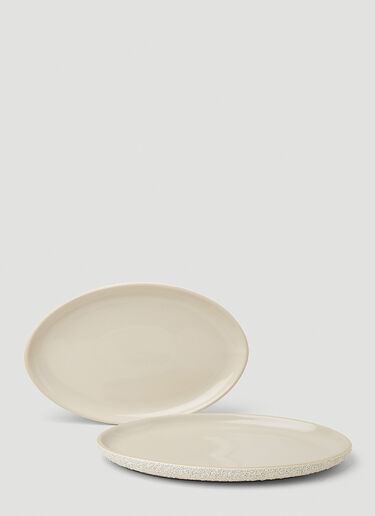 Marloe Marloe Set of Two Oval Dinner Plates Cream rlo0351003