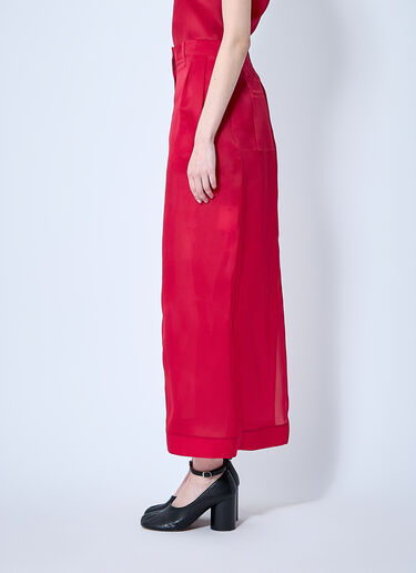 Khaite Lucian Silk Organza Maxi Skirt Red kha0260004