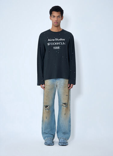 Acne Studios Logo Motif T-Shirt Black acn0363016