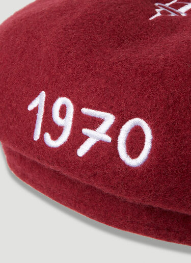 Kenzo Embroidered Beret Burgundy knz0250053