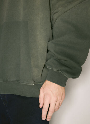 032C Spliced Bubble Hooded Sweatshirt Olive cee0158004