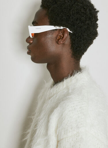 Prada Rectangular PR 06YS Sunglasses White lpr0353009