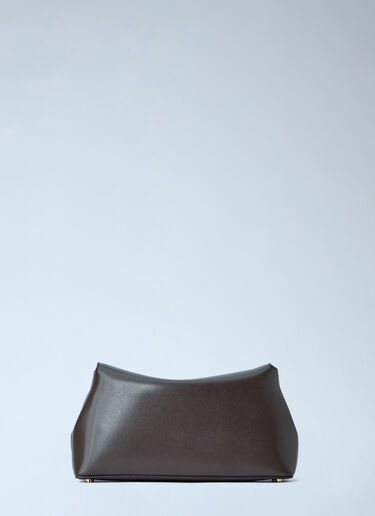 LN-CC® - Toteme: T-Lock Leather Clutch - Brown Toteme T-Lock Leather Clutch Brown tot0265090
