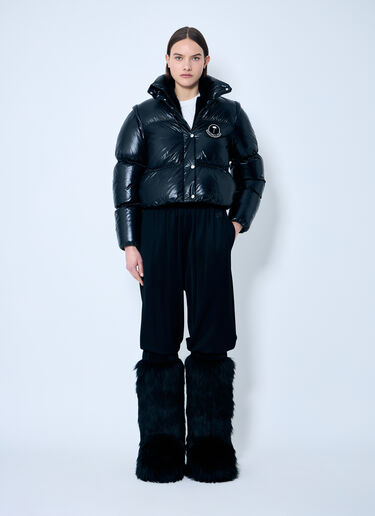8 Moncler Palm Angels Noella Short Down Jacket Black mpa0259001