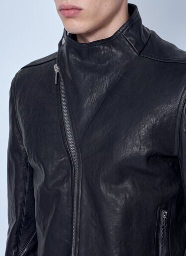 LN-CC® - Rick Owens: Leather Release Jacket - Black Rick Owens Leather Release Jacket Black ric0165049