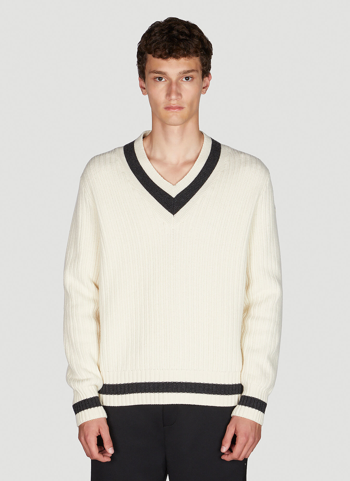 MONCLER MONCLER CRICKET SWEATER MALE WHITEMALE