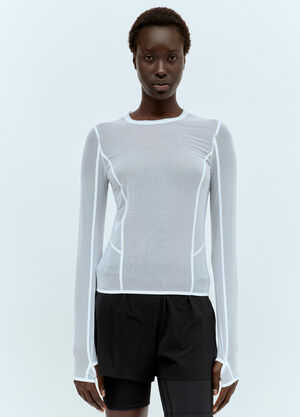 RUNNING ORDER Eden Long Sleeve Mesh Top White run0356005