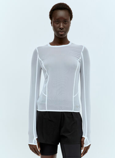 RUNNING ORDER Eden Long Sleeve Mesh Top White run0356005