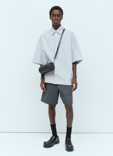 Bottega Veneta Boxy Stripe Shirt Grey bov0156008