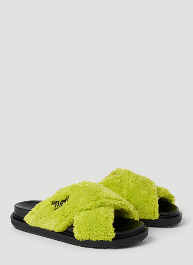 Marni Fussbett Slides Green mni0252019