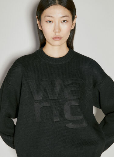 Alexander Wang Debossed Logo Sweater Black awg0254007