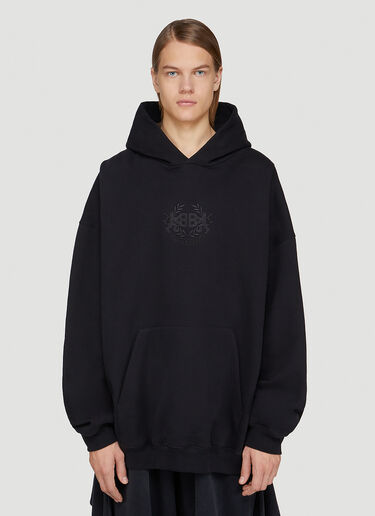 Logo Hooded Sweatshirt Balenciaga Logo Hooded Sweatshirt Black bal0144062