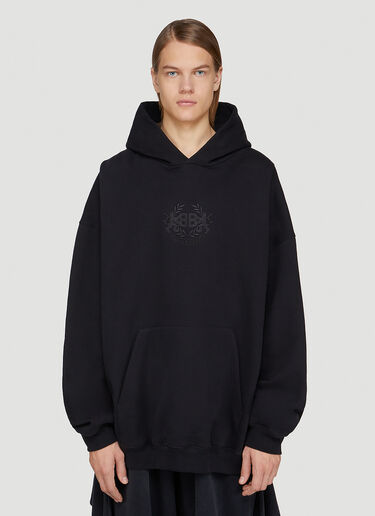 Balenciaga Logo Hooded Sweatshirt Black bal0144062