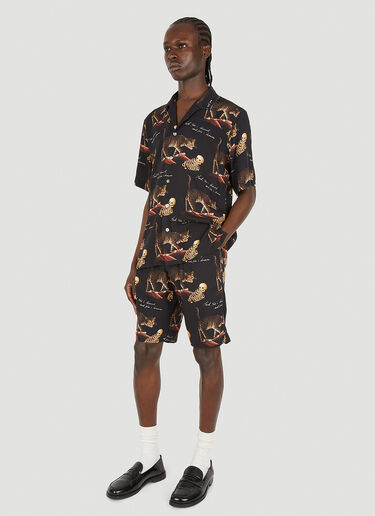 Abstract Motif Short Sleeve Shirt Endless Joy Abstract Motif Short Sleeve Shirt Black enj0148005