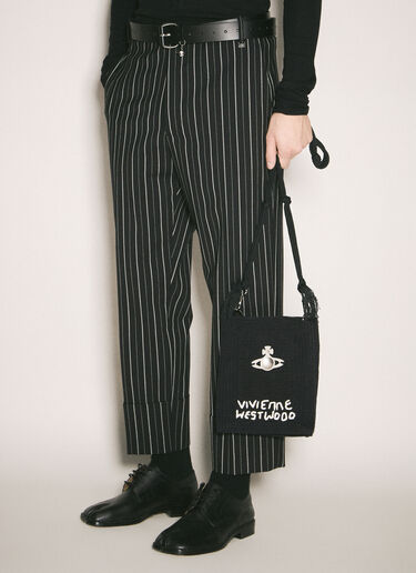 Mabel Small Crochet Tote Bag Vivienne Westwood Mabel Small Crochet Tote Bag Black vvw0159026