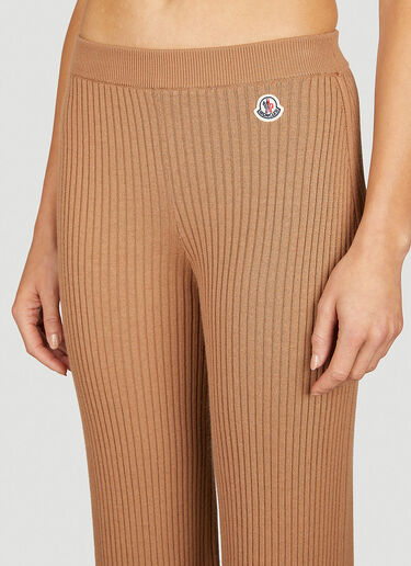 Moncler Knit Rib Pants Brown mon0254049