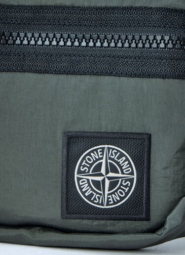 LN-CC® - Stone Island: Compact Nylon Pouch - Green Stone Island Compact Nylon Pouch Green sto0165028