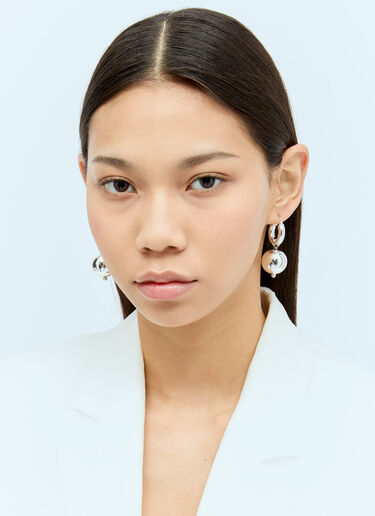 Pearl Octopuss.y Sphere Hoop Earrings Silver prl0355001