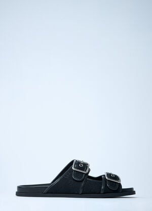 Gucci GG Slide Sandals With Buckles Black guc0161045