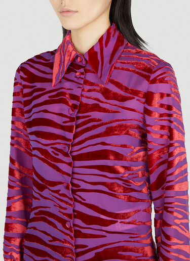 Gucci Animal Velvet Shirt Purple guc0252077