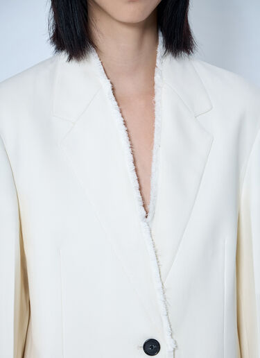 LN-CC® - Toteme: Raw Lapel Blazer - Cream Toteme Raw Lapel Blazer Cream tot0265032