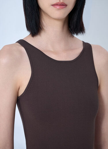LN-CC® - Toteme: Classic Compact Knit Tank - Brown Toteme Classic Compact Knit Tank Brown tot0265034