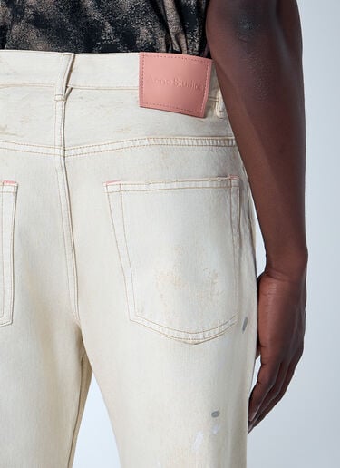 Paint-Splatter Wide-Leg Denim Jeans Acne Studios Paint-Splatter Wide-Leg Denim Jeans White acn0164023