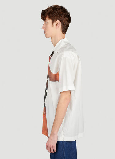 Profile Print Short-Sleeve Shirt JW Anderson Profile Print Short-Sleeve Shirt White jwa0154014