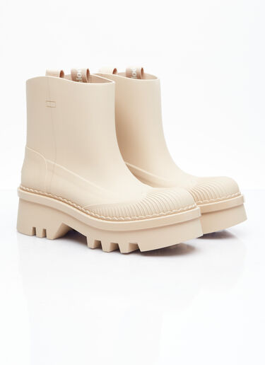 Chloé Raina Rain Boots Beige chl0255032