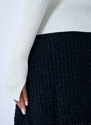 GANNI Sequin Polo Sweater Cream gan0263012