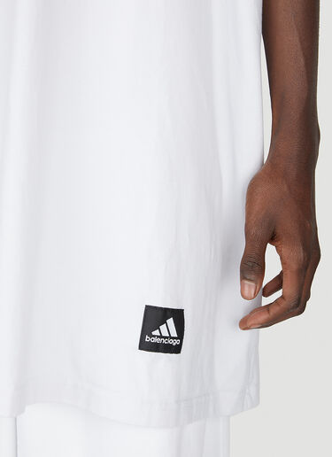 Balenciaga x adidas ロゴプリントTシャツ ホワイト axb0151027