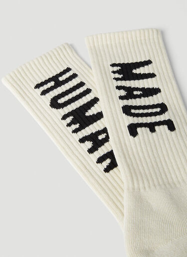 Human Made 徽标袜子 白色 hmd0152023