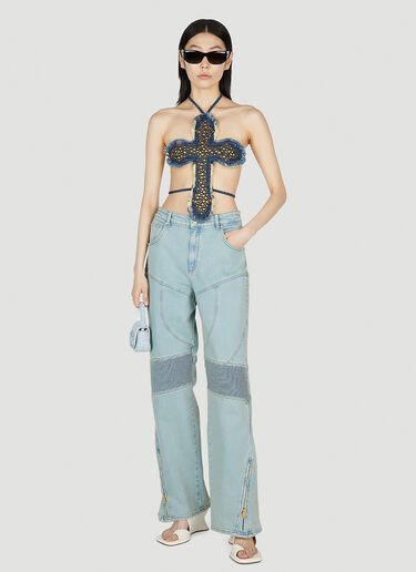 Blumarine Cross Top Dark Blue blm0252035