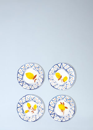&k Amsterdam Set Of Four Lemon Moroccan Dessert Plates Multicolour wps0692379