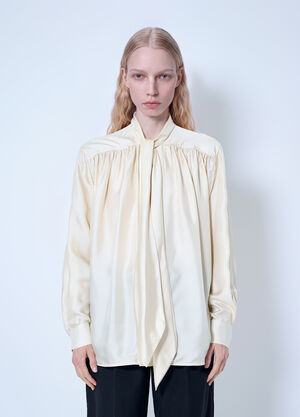 Bottega Veneta Silk Twill Shirt Cream bov0265056