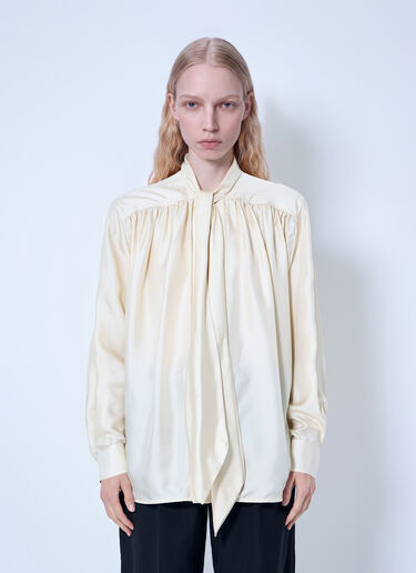 LN-CC® - Bottega Veneta: Silk Twill Shirt - Cream Bottega Veneta Silk Twill Shirt Cream bov0265056