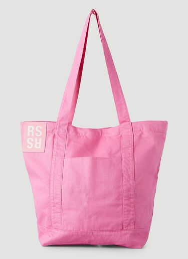 Raf Simons Logo Patch Tote Bag Pink raf0346035