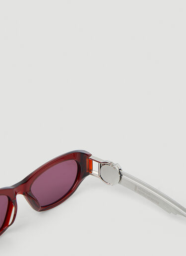 Moncler x Gentle Monster Swipe 2 Oval Sunglasses Red mgm0350005