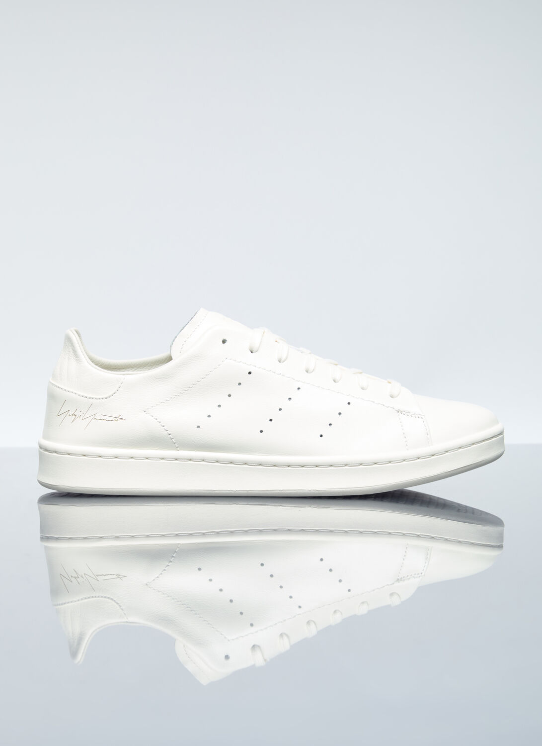 Shop Y-3 Stan Smith Leather Sneakers In White