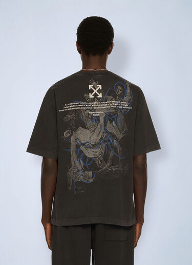 Off-White Faded Painting Skate Logo T-Shirt Black ofw0162023