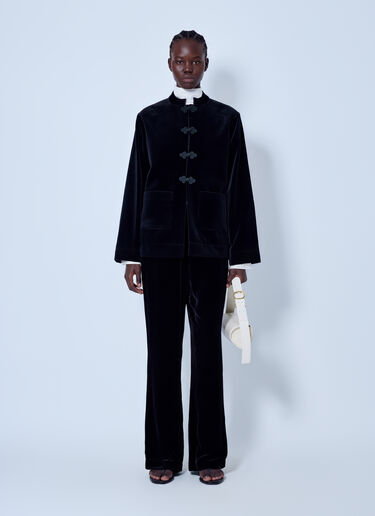 RÓHE Pankou Closure Velvet Jacket Black roe0266007