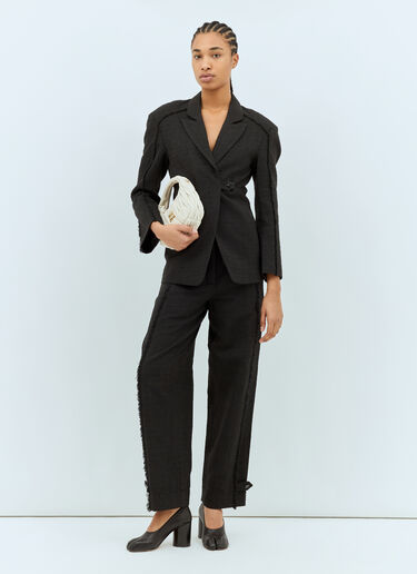 Tweed Suiting Blazer Ganni Tweed Suiting Blazer Black gan0258040