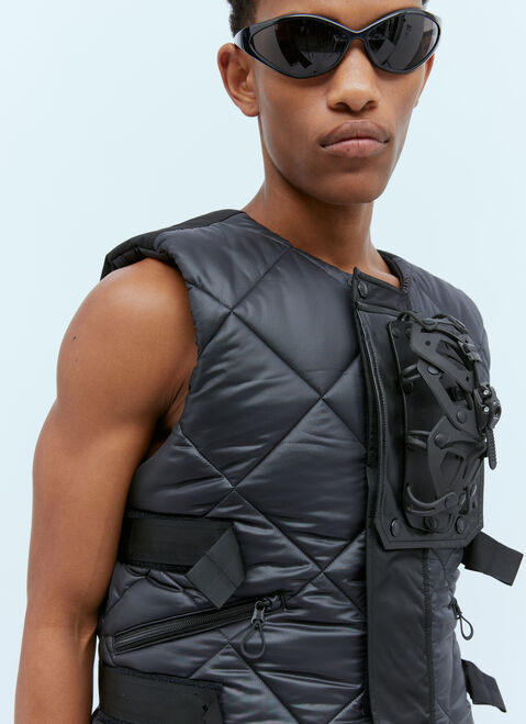 Balmain Quilted Ripstop Vest Black bln0153010